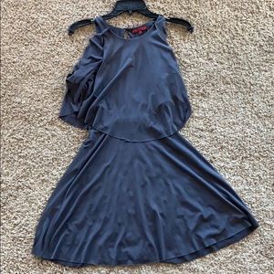 BKE Grey cold shoulder dress